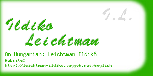 ildiko leichtman business card