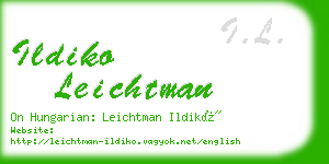 ildiko leichtman business card